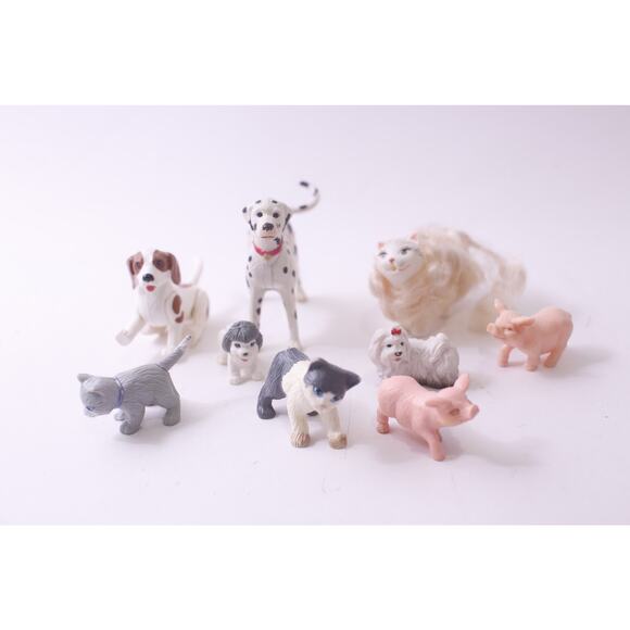Barbie, Pets, Cats, Pigs, Farm, Dogs, Mattel, Small, PVC Figure, Lot, Vintage, T - Picture 1 of 3